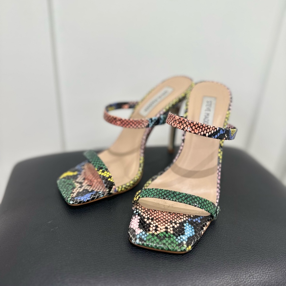 Steve Madden Multicolor Snake Print Heels